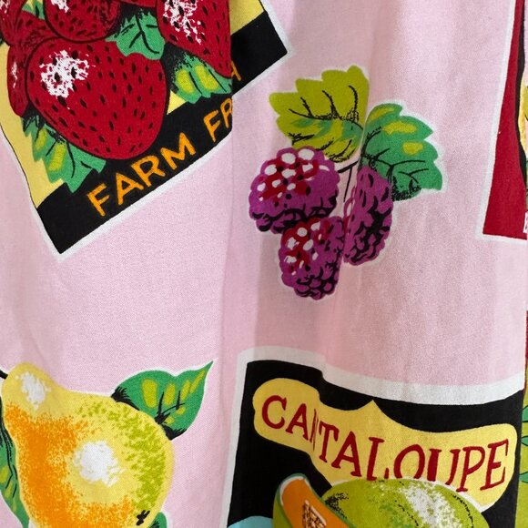 NWOT Nick & Nora Fruit 3/4 Sleeve Button Up Shirt and Capri Pajama Set Size L - Picture 10 of 13